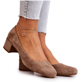 Escarpins Daim On A Bar Sergio Leone PB291 Beige