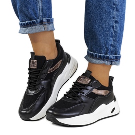 Chaussures de sport Nazaria noires doré