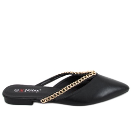 Chaussons Monata Noir avec chaîne