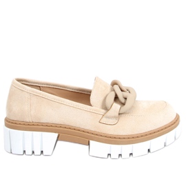 Mocassins femme avec chaîne Juni Beige Mocassins femme avec chaîne Juni Beige