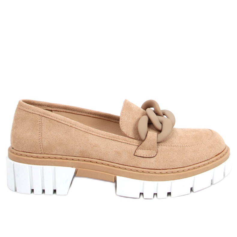Mocassins femme avec chaîne Juni Kaki beige Mocassins femme avec chaîne Juni Kaki beige