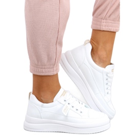 Baskets femme Bastu Beige blanc