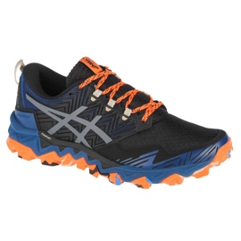Asics Gel-FujiTrabuco 8 M 1011A668-400 noir bleu orange gris