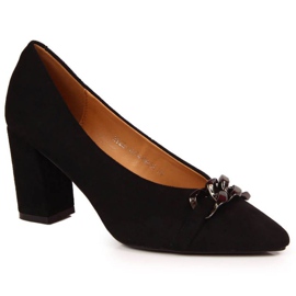 Escarpins sur le poteau en daim Vinceza W JAN80A noir