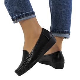 Mocassins compensés noirs de Wendy