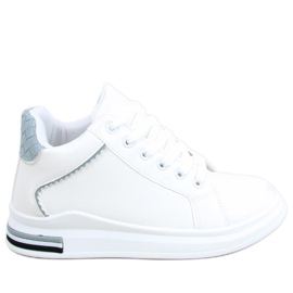 Baskets à semelle compensée cachée Izumi BLANC / BLEU