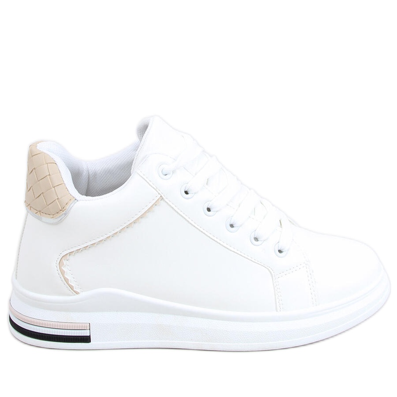 Baskets à semelle compensée cachée Izumi BLANC / BEIGE blanche