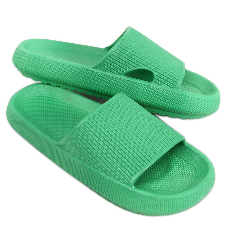 Pantoufles coussin vert Yang