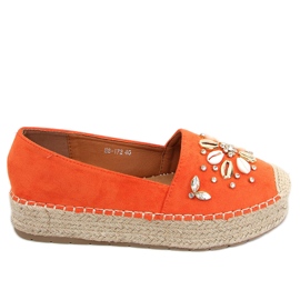 Espadrilles Manami Orange avec coquillages