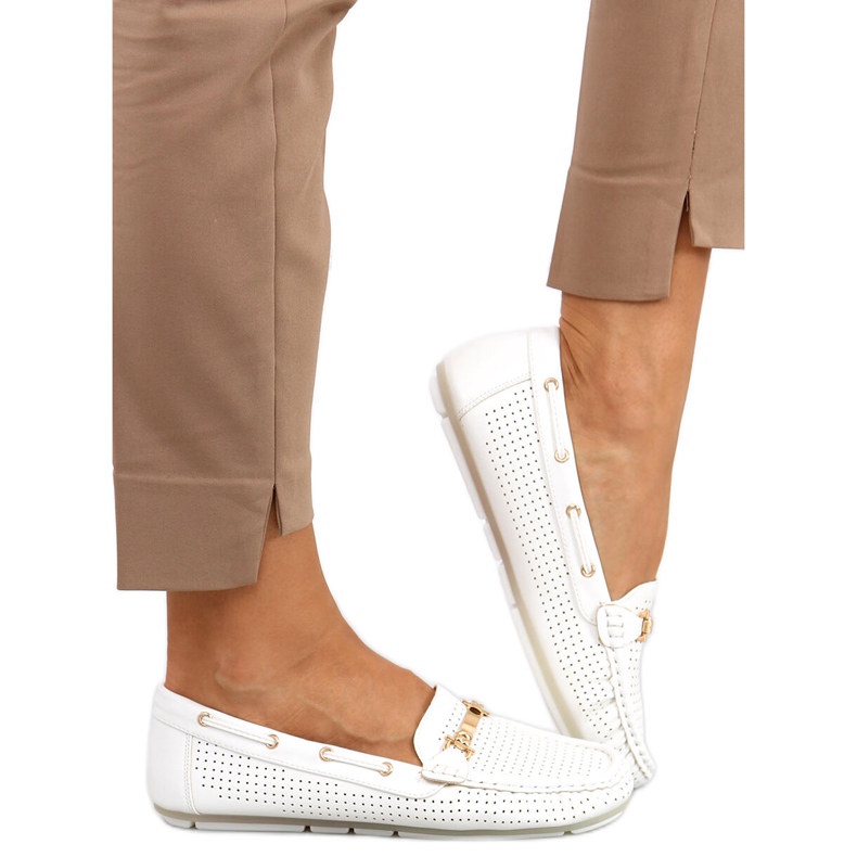 Mocassins femme Wong Blanc blanche