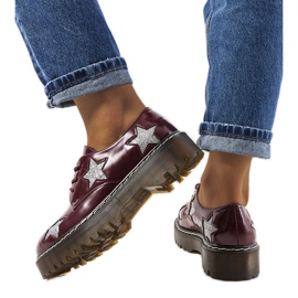 Chaussures bordeaux à étoiles Starl rouge multicolore