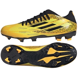 Adidas X Speedflow Messi.3 Fg M GW7419 chaussures de football jaune jaunes Adidas X Speedflow Messi.3 Fg M GW7419 chaussures de football jaune jaunes