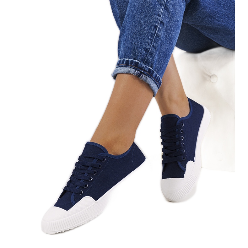 Baskets femme Rivas bleu marine