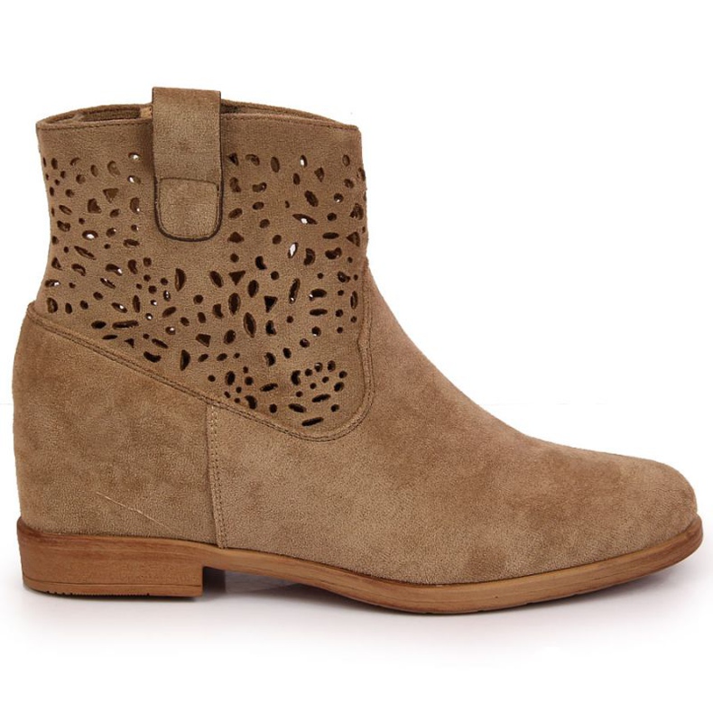 Bottes ajourées sur le coin Filippo W PAW316B beige