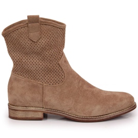 Bottes ajourées S. Barski W OLI140B beige
