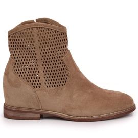 Bottes ajourées S. Barski W OLI141B beige