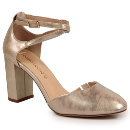 Sandales sur le poteau de Sergio Leone W SK364A or doré