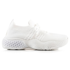 TRENDI Chaussures de sport nouées blanche