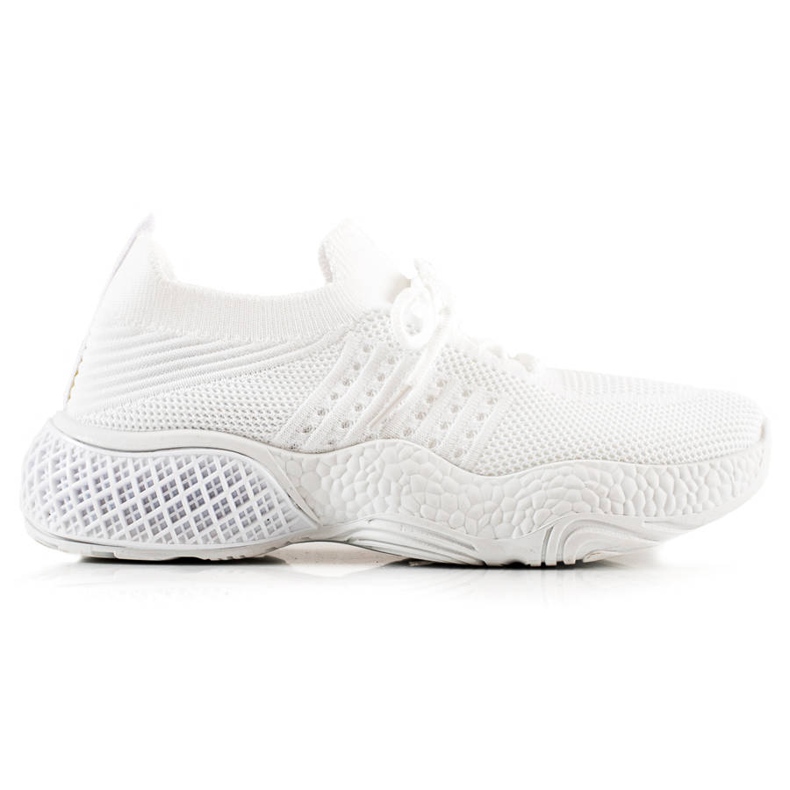 TRENDI Chaussures de sport nouées blanche