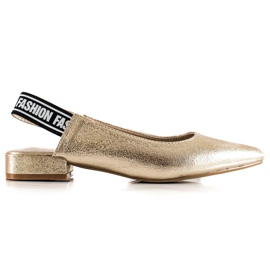 Goodin Escarpins à talon découvert doré