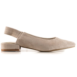Goodin Escarpins classiques à talon ouvert beige