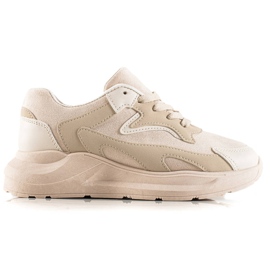 TRENDI Baskets en daim beige