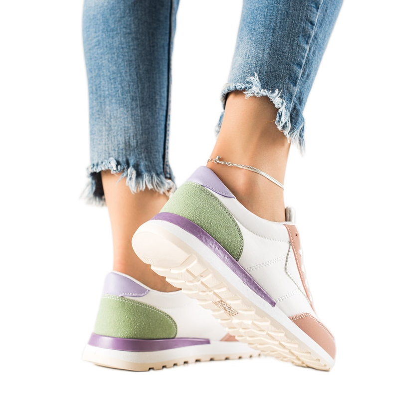 TRENDI Chaussures de sport colorées blanche multicolore TRENDI Chaussures de sport colorées blanche multicolore