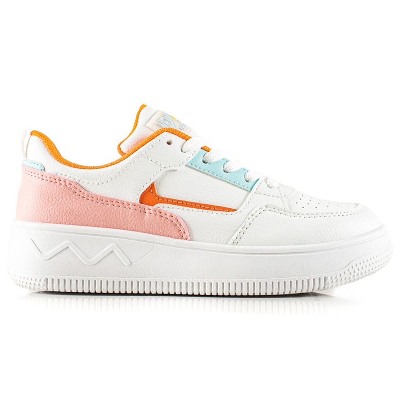 TRENDI Baskets blanches à la mode multicolore