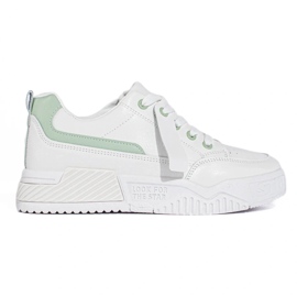 TRENDI Baskets avec mode en cuir écologique blanche
