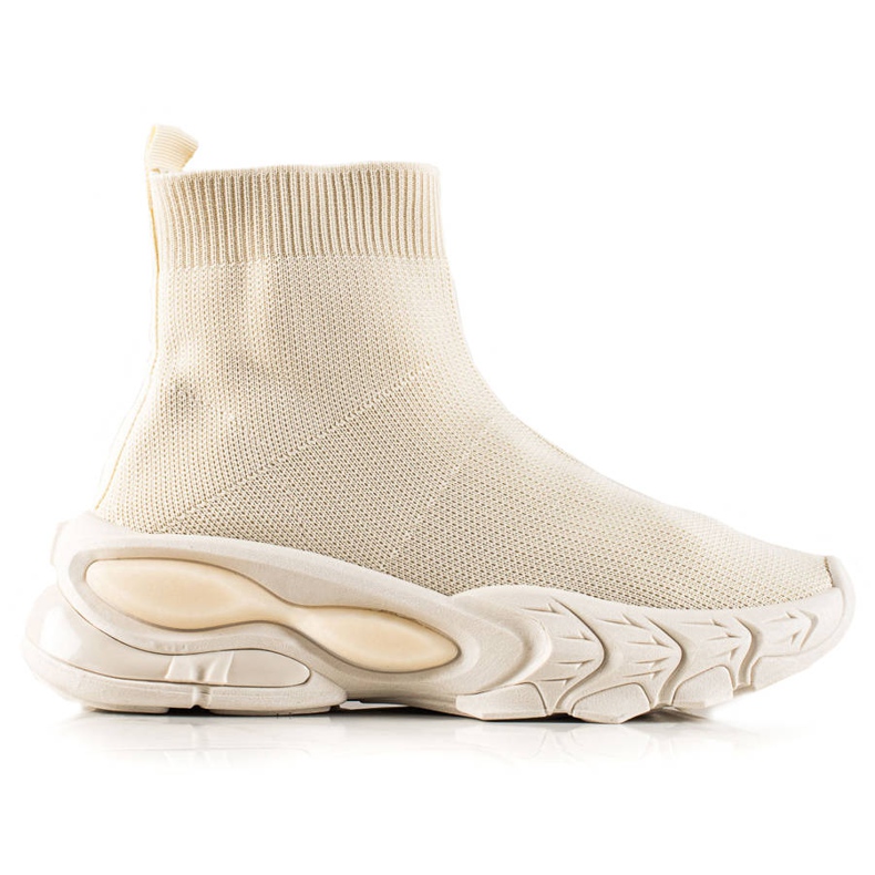 TRENDI Baskets élégantes avec une chaussette beige TRENDI Baskets élégantes avec une chaussette beige