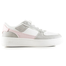 TRENDI Baskets classiques sur la plate-forme blanche rose gris