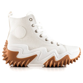 TRENDI Baskets mode blanches