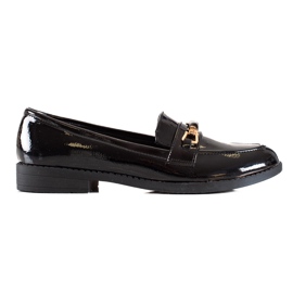 Small Swan Chaussures noires laquées le noir