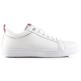 TRENDI Chaussures de sport classiques en cuir écologique blanc