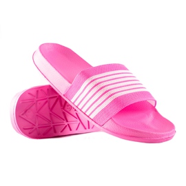 SUPER COOL Pantoufles Rayées rose