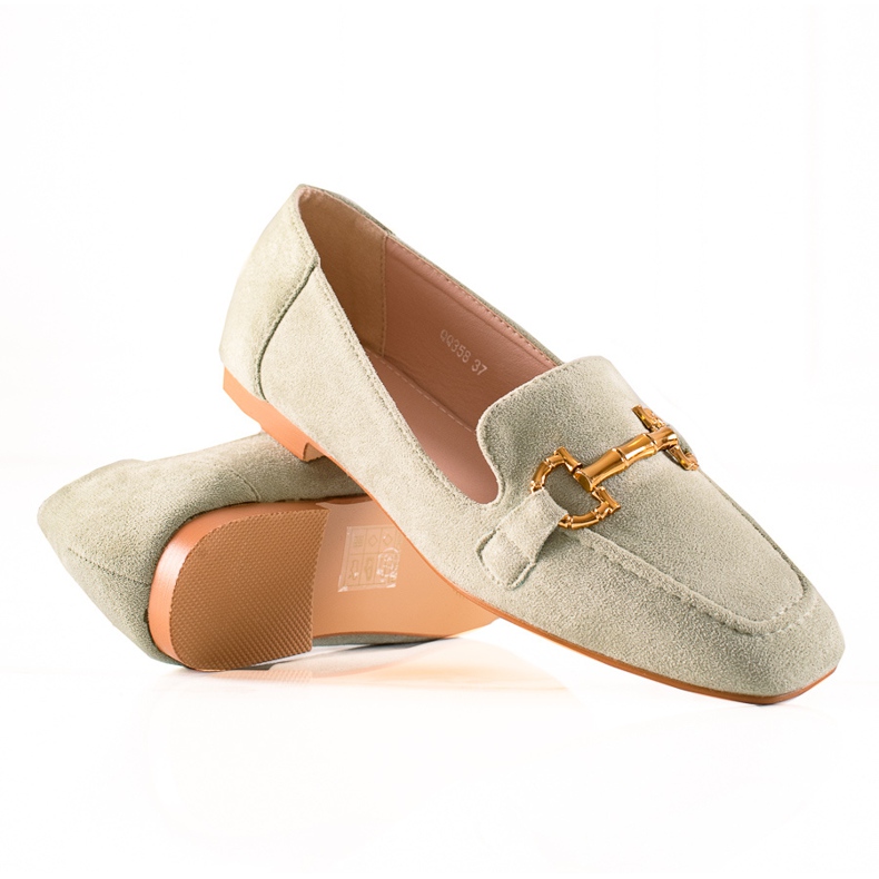 Lovit Mocassins en daim élégants vert