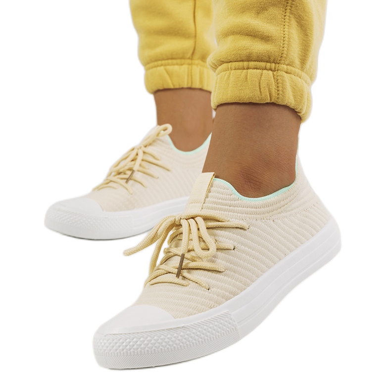 Baskets femme beige Medina