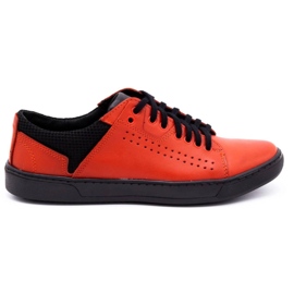 Olivier Chaussures décontractées en cuir pour hommes 933MP rouge Olivier Chaussures décontractées en cuir pour hommes 933MP rouge