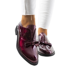 Chaussures laquées bordeaux Flover rouge