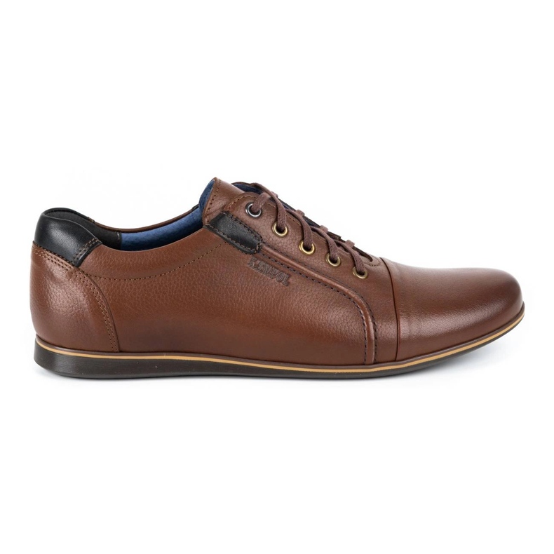 Kampol Chaussures décontractées en cuir pour hommes 39 / 74KAM marron brun