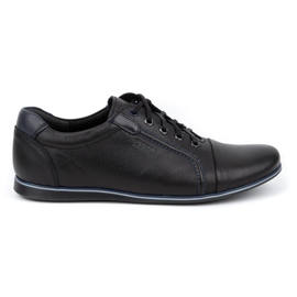 Kampol Chaussures décontractées en cuir pour hommes 39 / 5KAM noir le noir