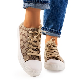 Baskets femme Sheila beiges brun