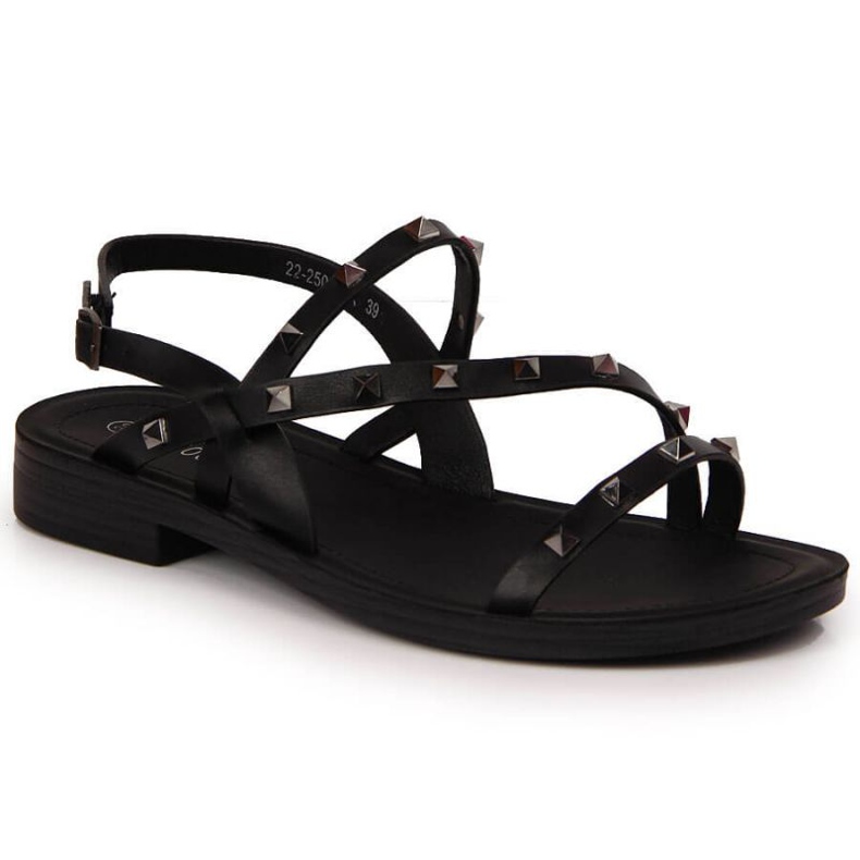Sandales romaines à clous Potocki W WOL56A noir le noir