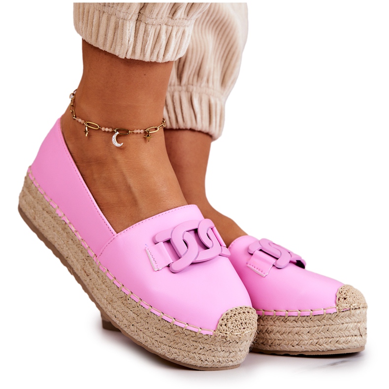 FB2 Espadrilles classiques sur la plate-forme rose Julianne