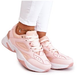 Chaussures de sport pour femmes, nouées avec Hassie rose