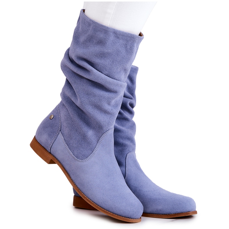 Bottes en Daim pour Femme Maciejka 05057-06 Bleu
