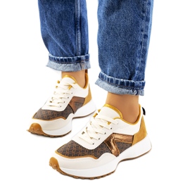 Baskets Isham marron pour femme beige