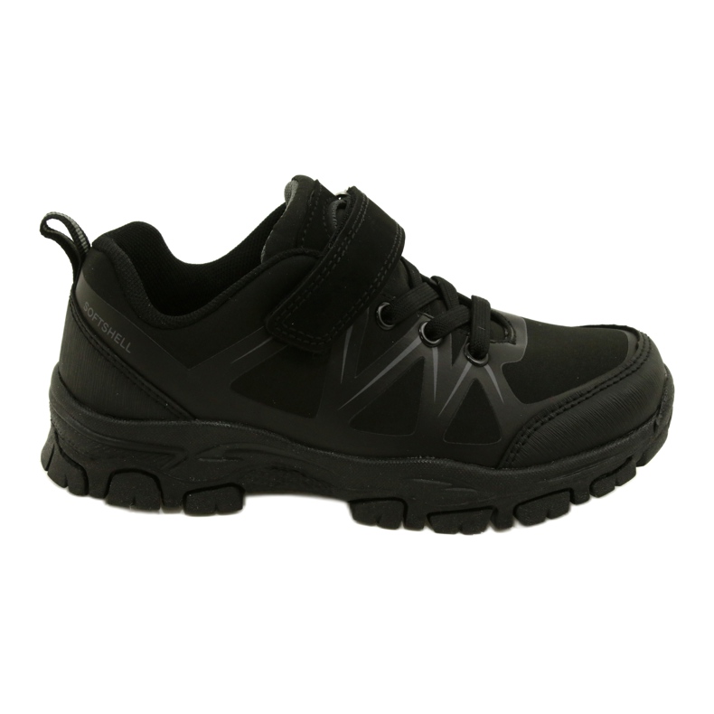 American Club Chaussures de sport américain Softshell pour Velcro WT94 / 22 Black le noir