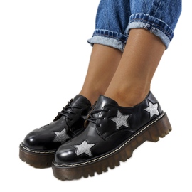 Chaussures noires avec étoiles Starl le noir