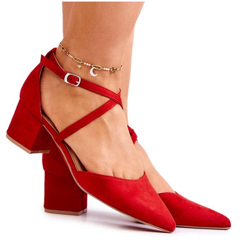 PS1 Escarpins en daim On A Bar dans le Spitz rouge de Shelley